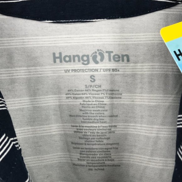 NEW Womens Pocket Dress Small Blue Striped UV Sun Protection - Picture 7 of 16